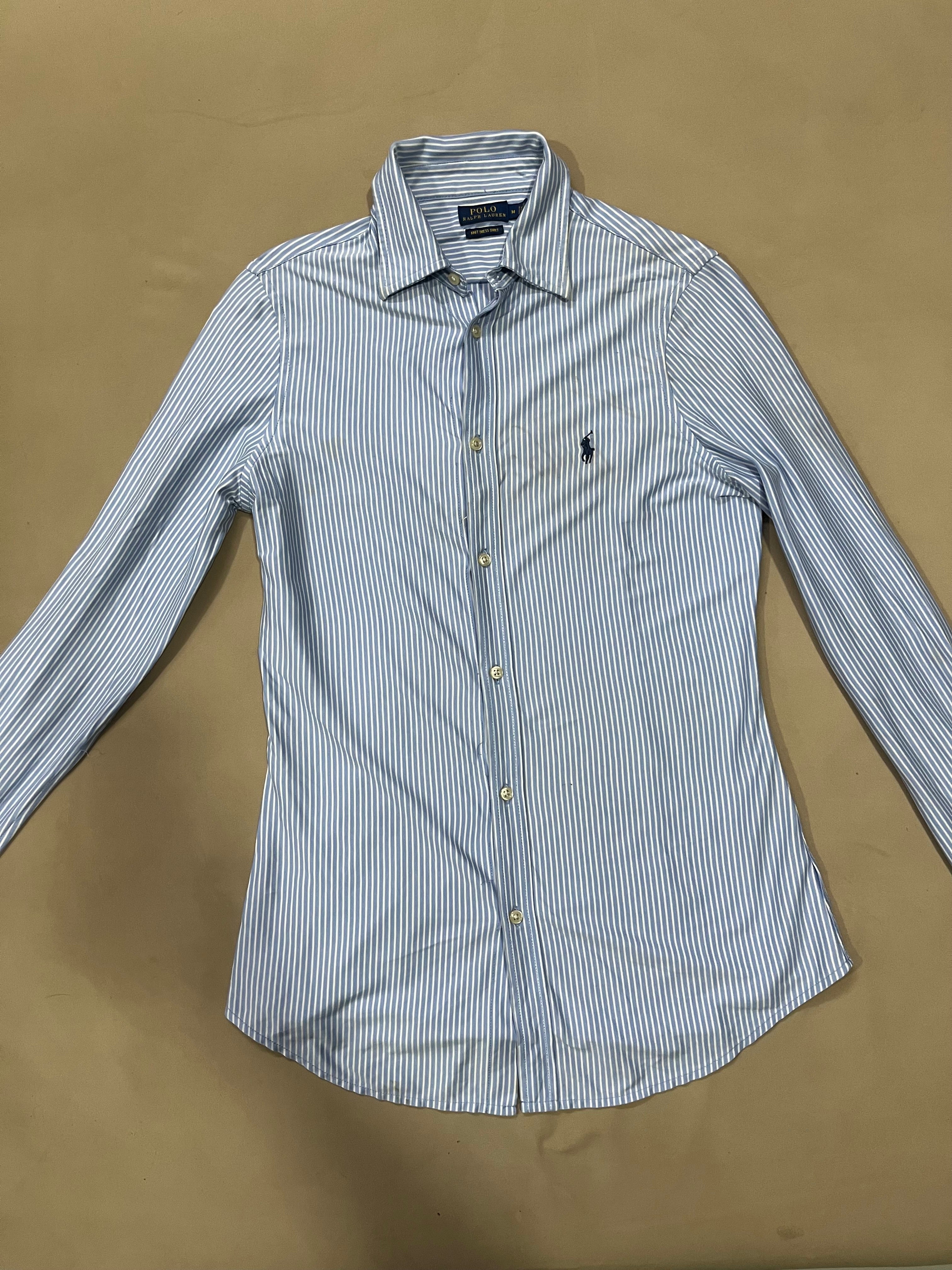 Pre-owned VINTAGE Polo Ralph Lauren Knit Dress Shirt (Medium)