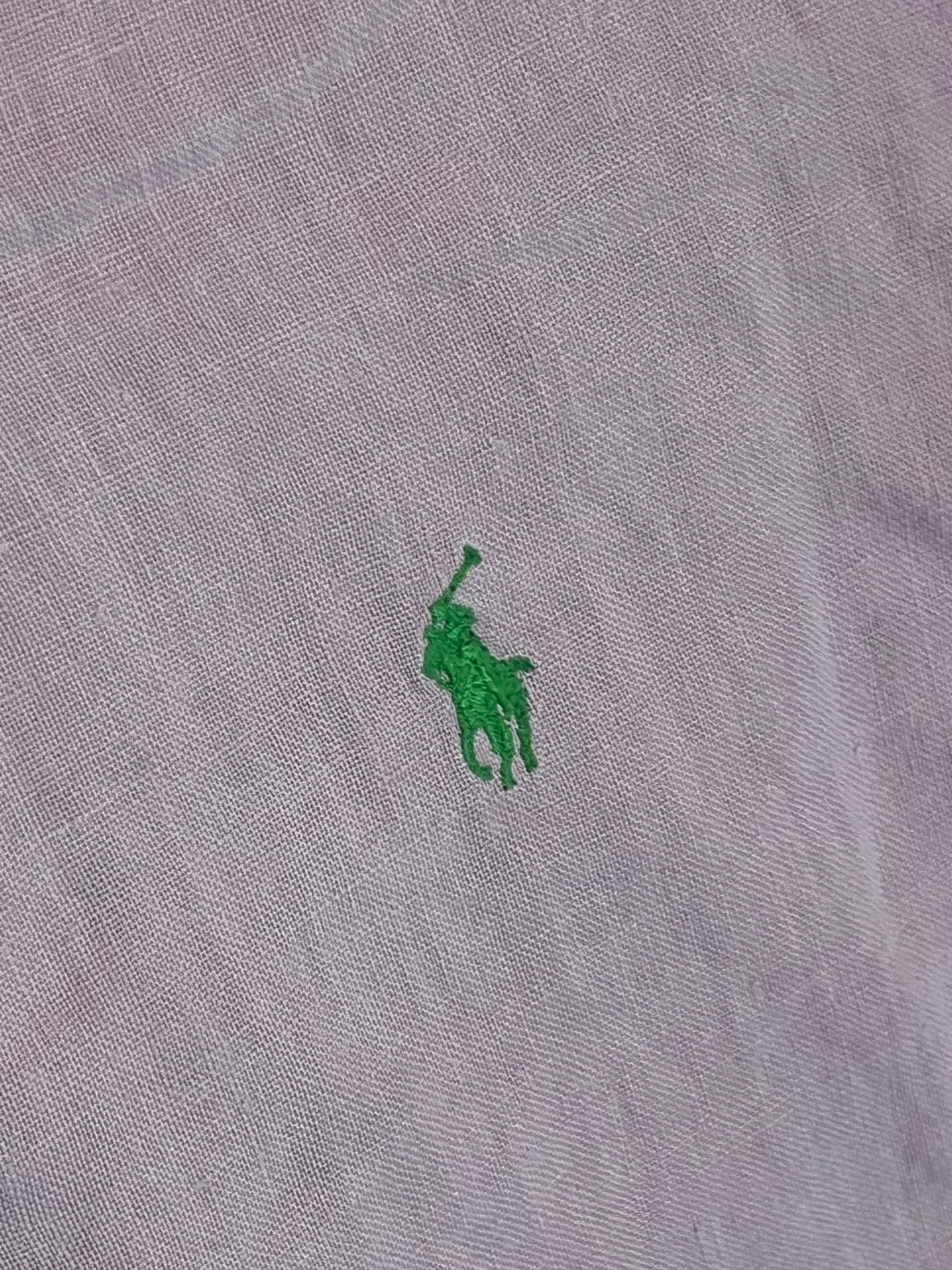 Pre-owned VINTAGE Ralph Lauren Custom Fit Linen Shirt Small