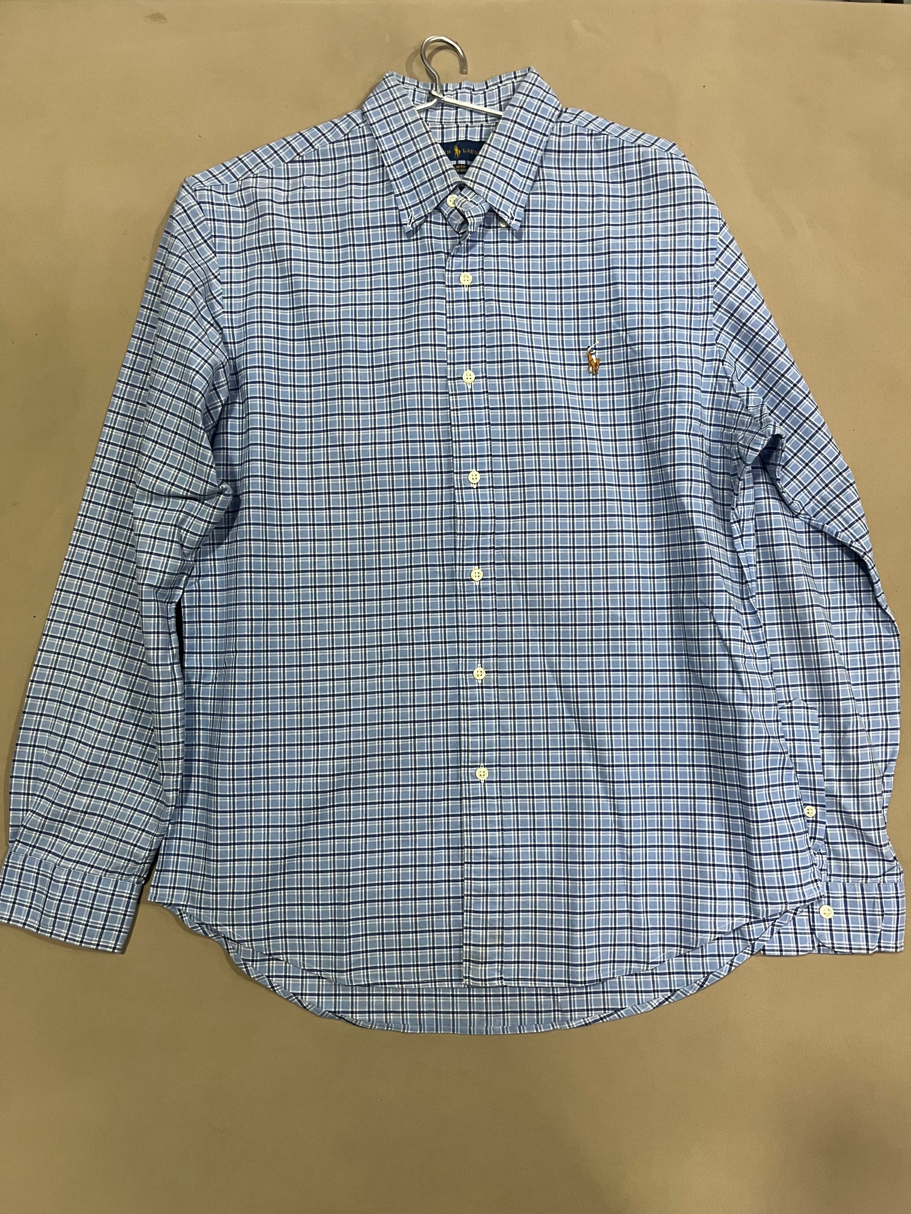 Pre-owned VINTAGE Ralph Lauren Slim Fit Stretch Oxford Shirt (Large loose fit)